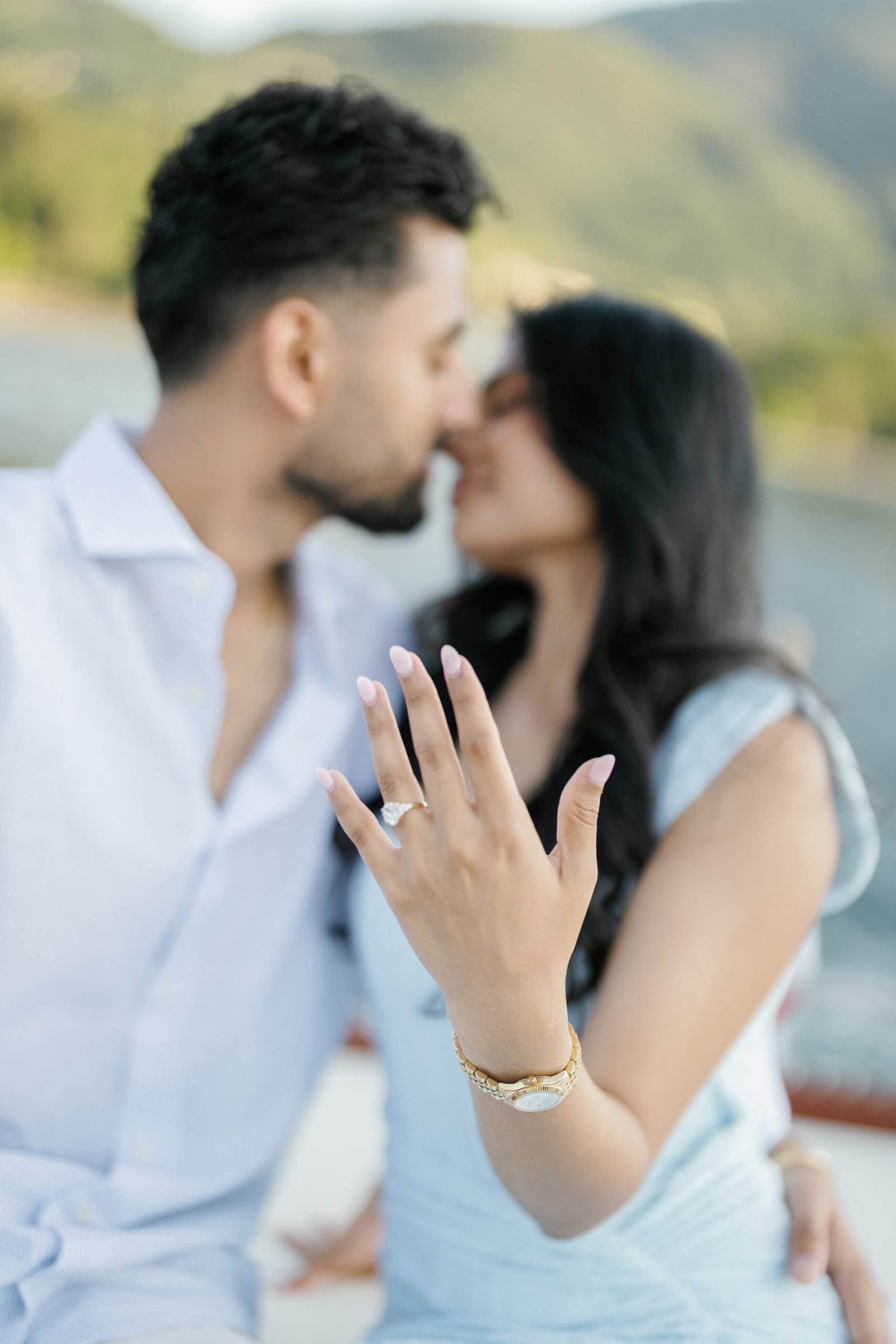 Romantic couple moment