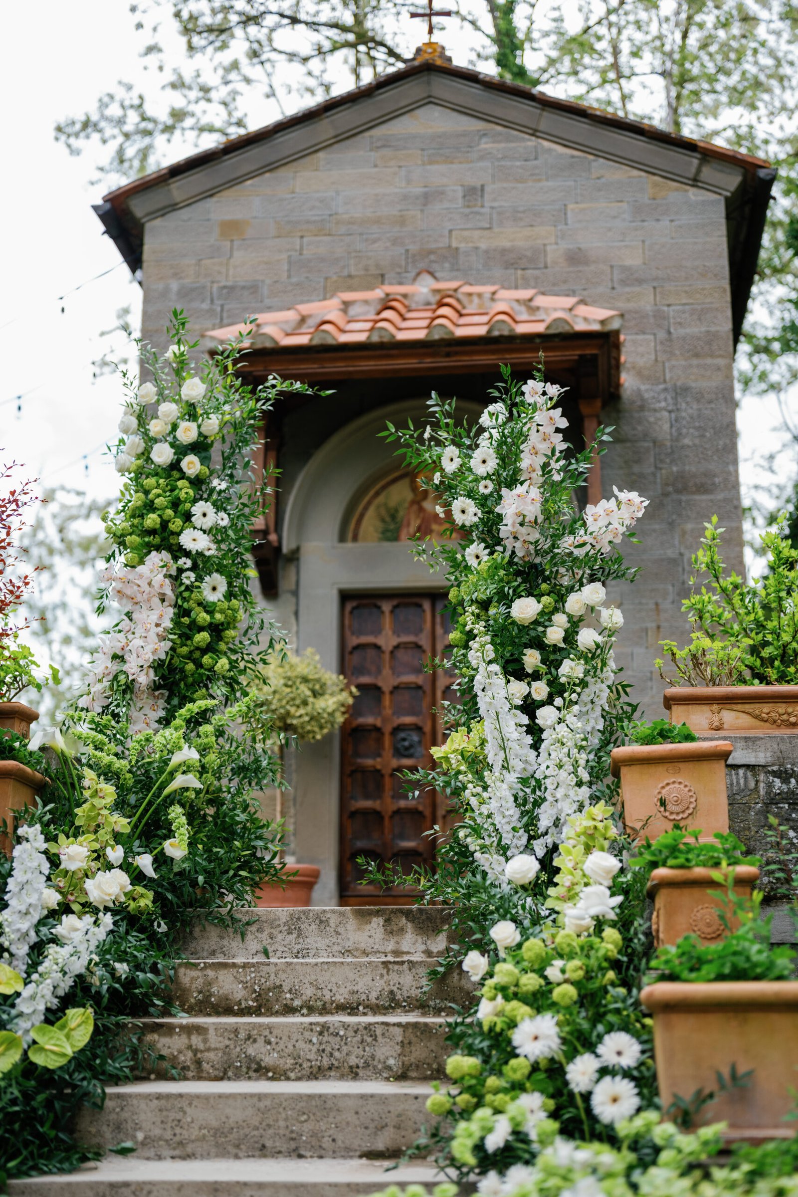 Transparent floral structure detail